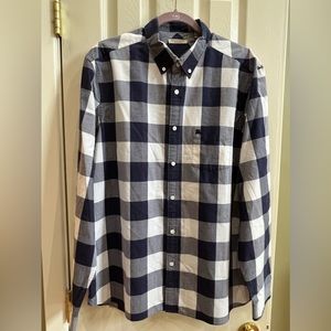 Like New Burberry Brit Men’s Shirt Blue Buffalo Plaid, XXL